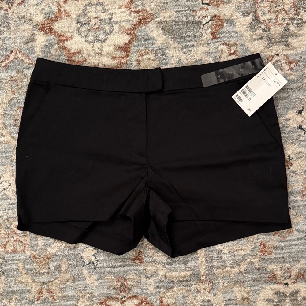 H&M Women's High Waist Black Shorts